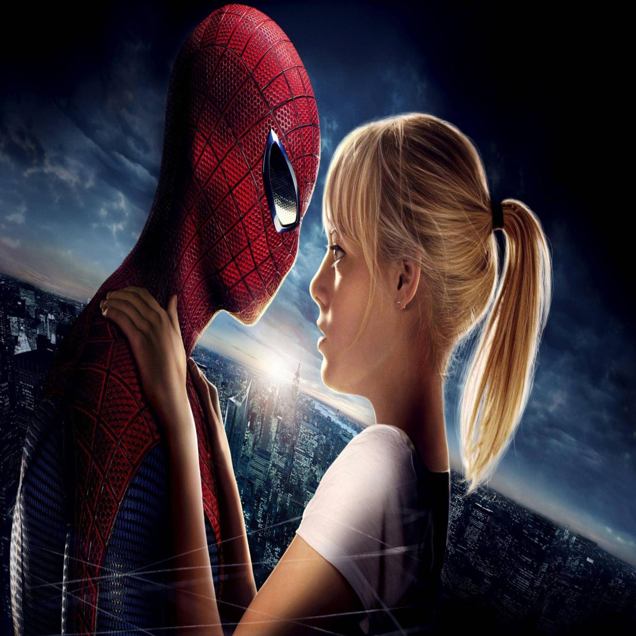 Обои Amazing Spider Man And Emma Stone 2048x2048