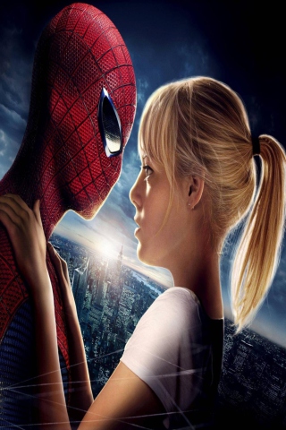 Обои Amazing Spider Man And Emma Stone 320x480