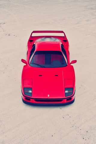 Red Ferrari F40 Top Angle screenshot #1 320x480