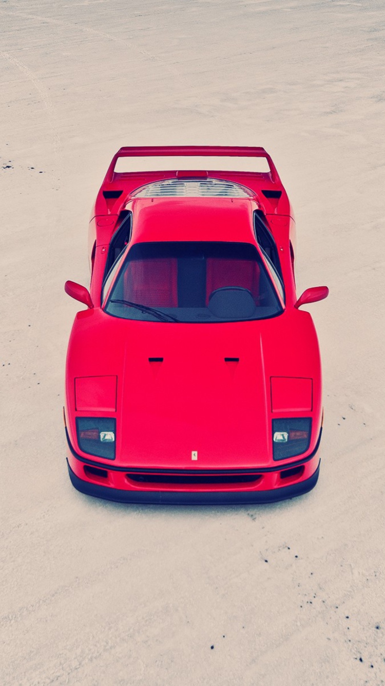 Red Ferrari F40 Top Angle screenshot #1 750x1334