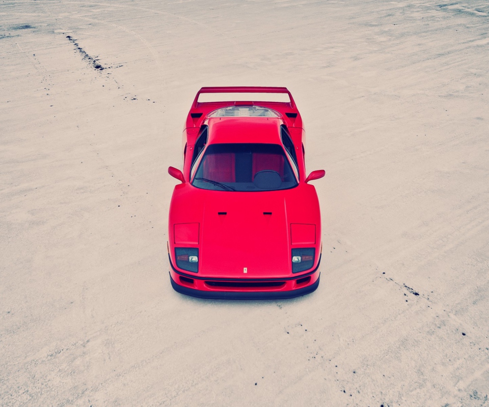 Red Ferrari F40 Top Angle screenshot #1 960x800