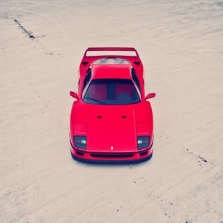 Red Ferrari F40 Top Angle sfondi gratuiti per 2048x2048