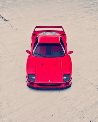 Red Ferrari F40 Top Angle - Fondos de pantalla gratis para 176x220