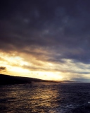 Cloudy Sunset And Black Sea wallpaper 128x160