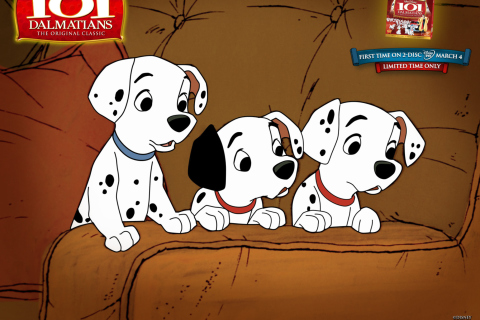 Обои One Hundred and One Dalmatians 480x320