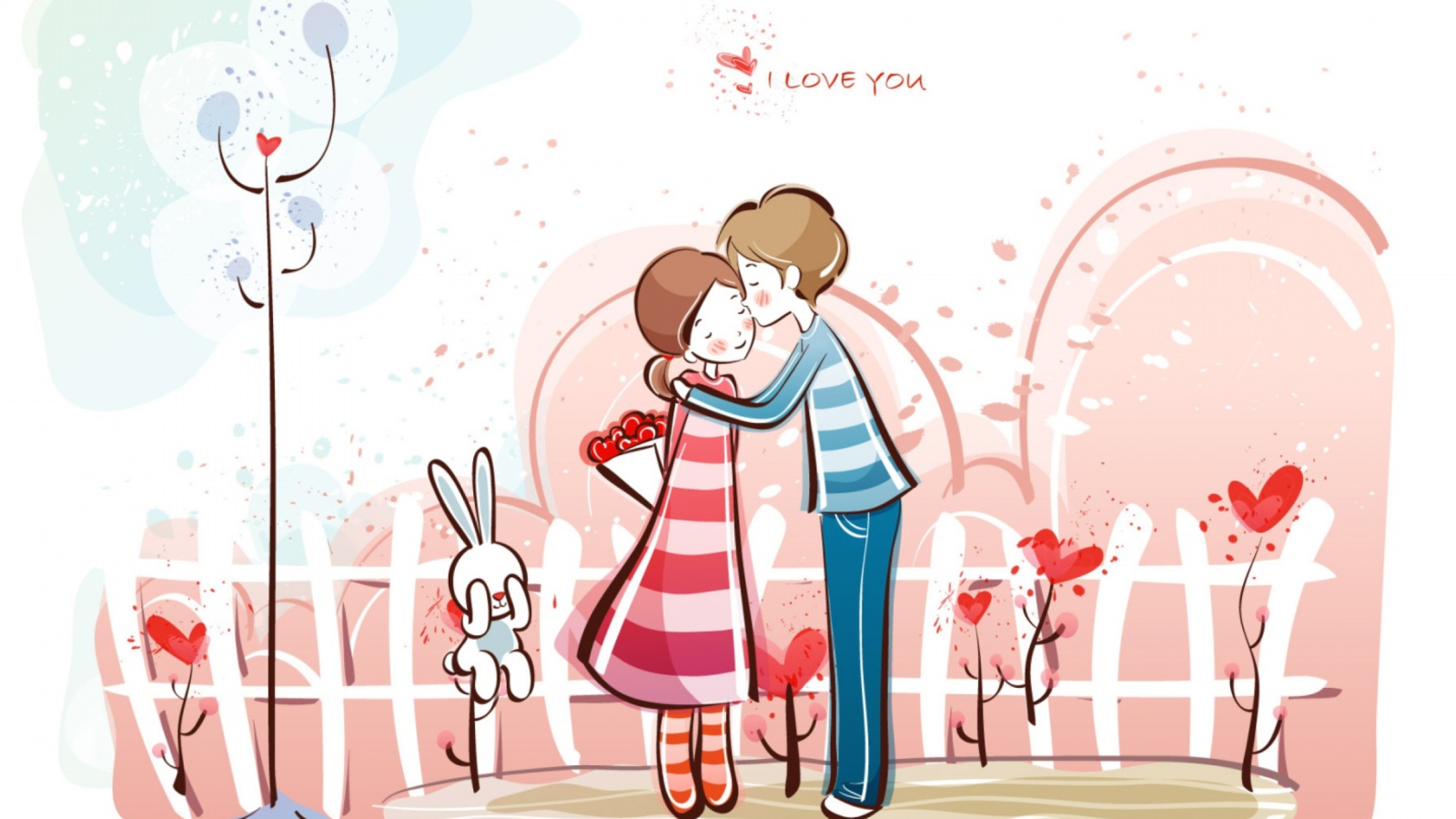 Das Kissing Couple Wallpaper 1600x900