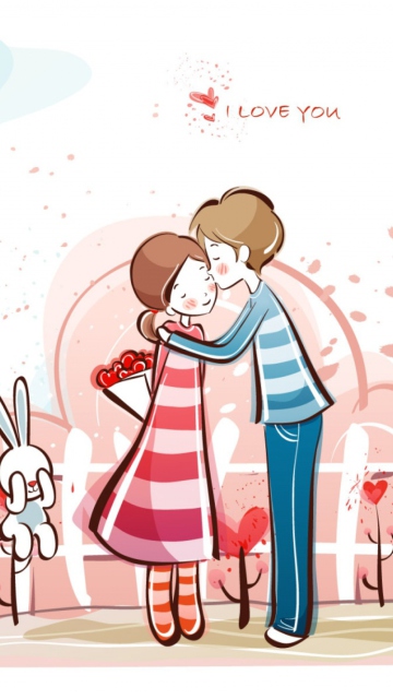 Das Kissing Couple Wallpaper 360x640