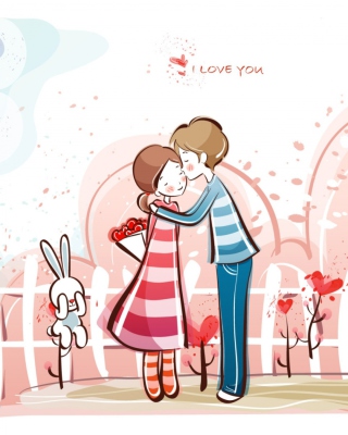 Kostenloses Kissing Couple Wallpaper für HTC HD7