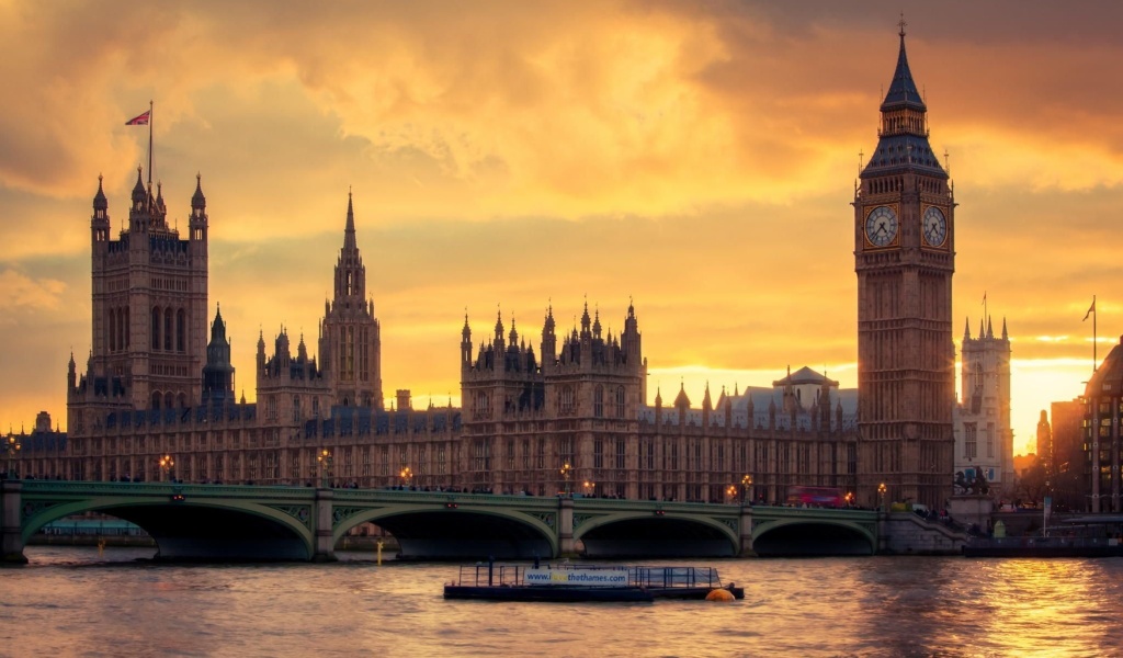 Palace of Westminster wallpaper 1024x600