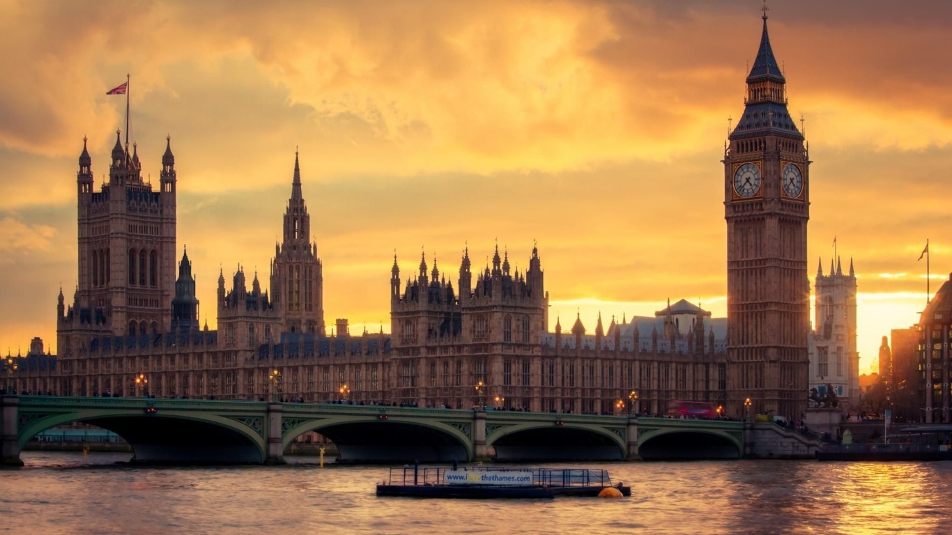 Palace of Westminster wallpaper 1366x768