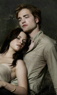 Обои Kristen Stewart and Robert Pattinson 240x400