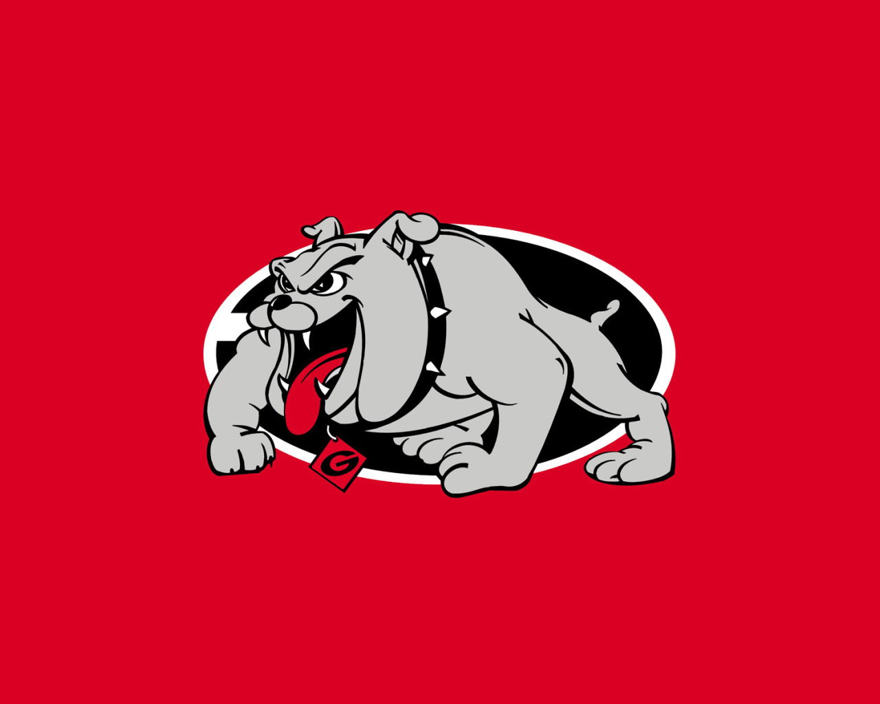 Обои Georgia Bulldogs University Team 1280x1024