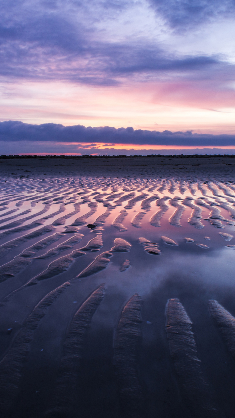 Sand Dunes And Pinky Sunset At Beach screenshot #1 750x1334