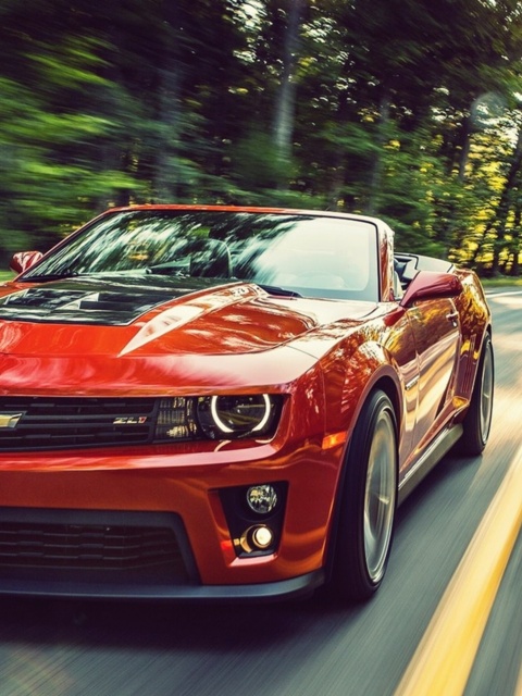 Fondo de pantalla Chevy Camaro ZL1 480x640