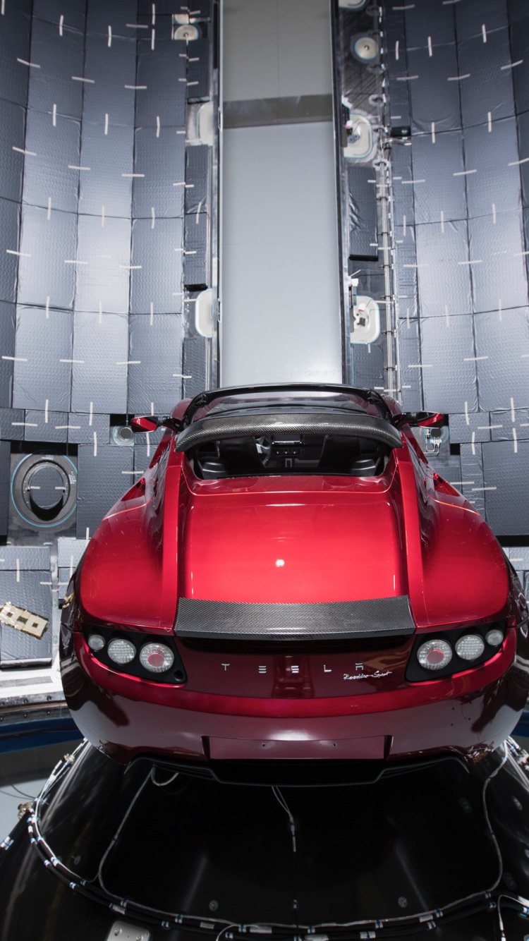 SpaceX Starman Tesla Roadster wallpaper 750x1334