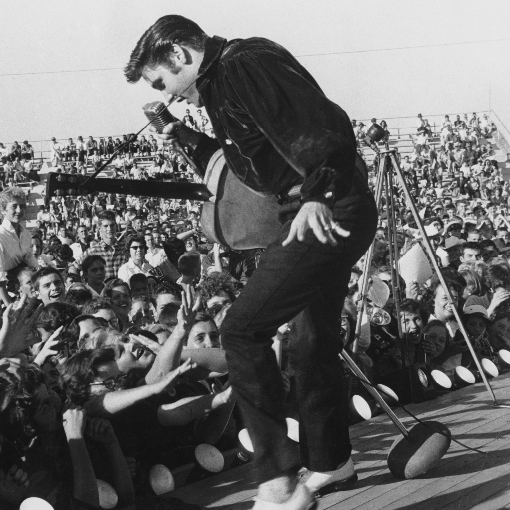 Das Elvis Presley At Concert Wallpaper 1024x1024