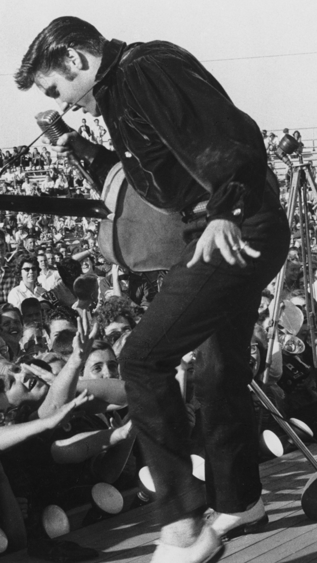Das Elvis Presley At Concert Wallpaper 640x1136