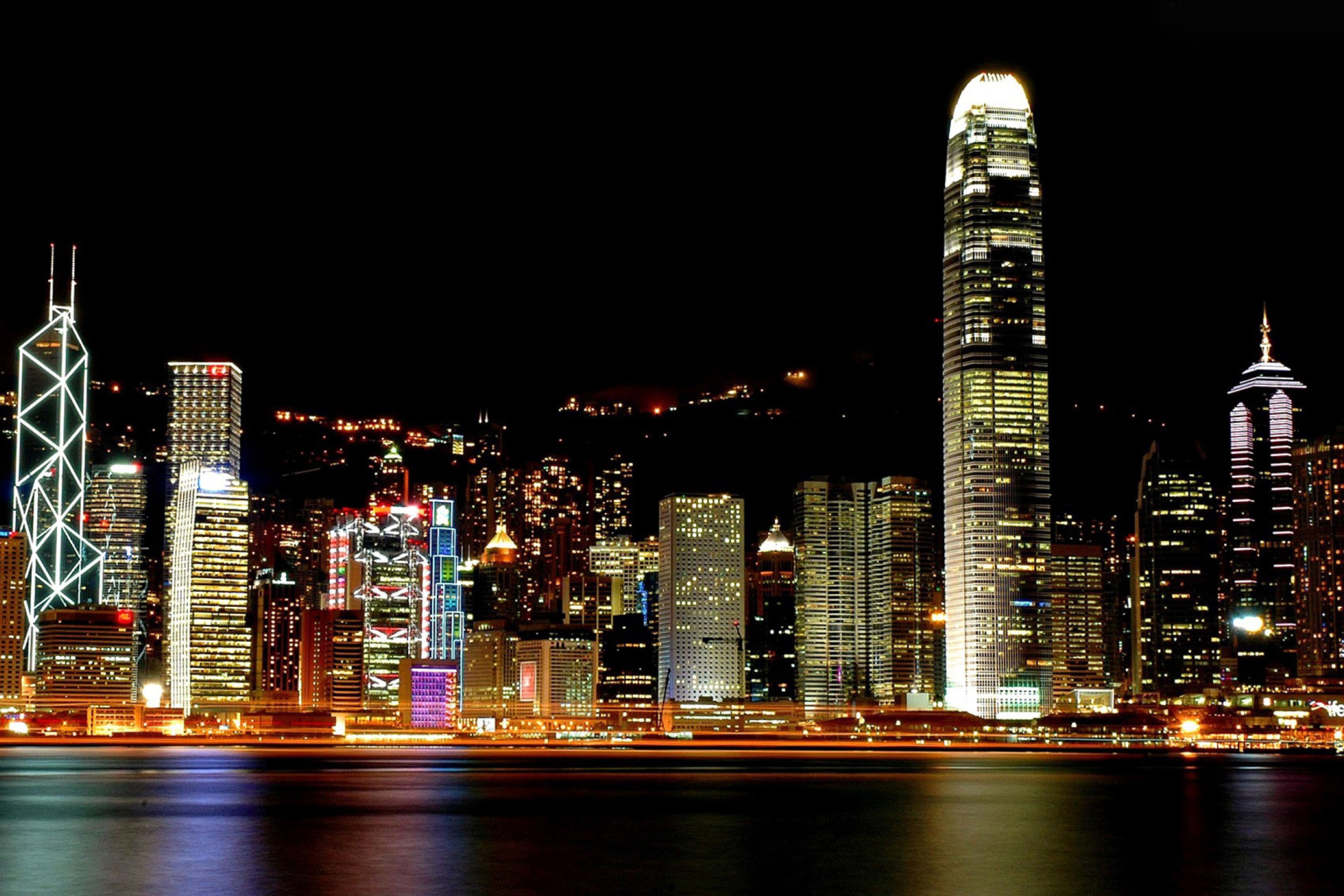Картинки на телефон сити. Гонг Конг город. Ночной Гонг Конг. Небоскреб Гонконга скайскрепер.