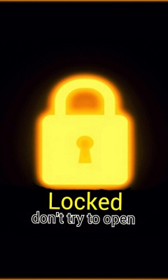 Das Locked - Don't Try To Open Wallpaper 240x400