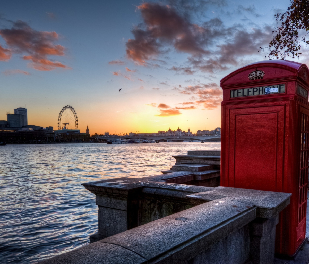 Das England Phone Booth in London Wallpaper 1200x1024