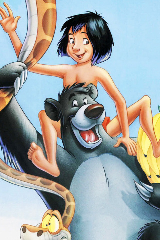 Sfondi The Jungle Book HD, Mowglis Brothers 320x480