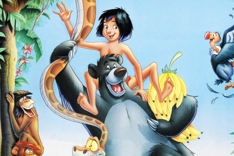 Обои The Jungle Book HD, Mowglis Brothers 480x320