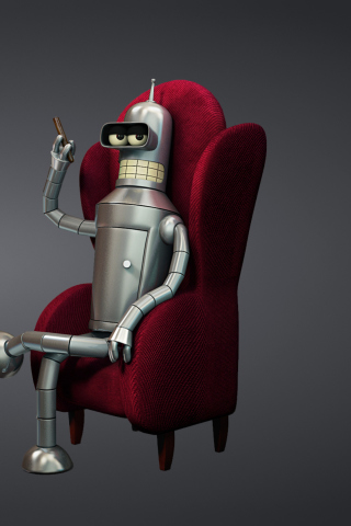 Screenshot №1 pro téma 3D Bender Futurama 320x480