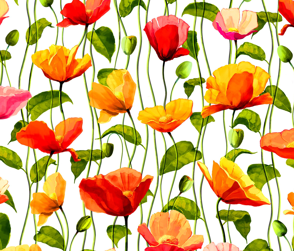 Screenshot №1 pro téma Floral Pattern 1200x1024