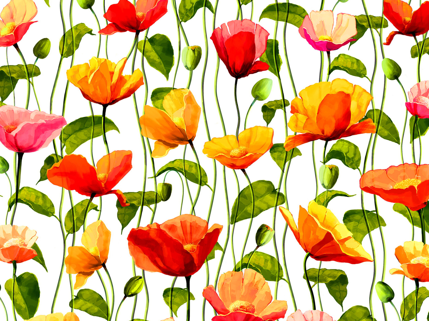 Screenshot №1 pro téma Floral Pattern 1400x1050