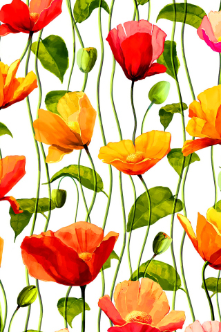 Fondo de pantalla Floral Pattern 320x480