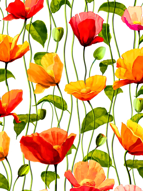 Das Floral Pattern Wallpaper 480x640