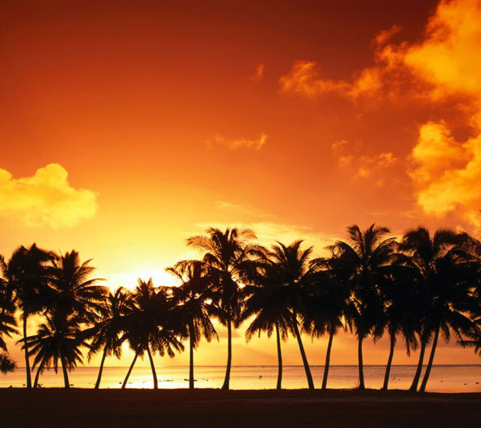 Das Summer Beach Sunset Wallpaper 960x854