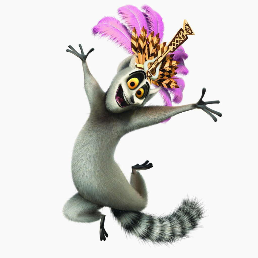 Обои Lemur King From Madagascar 1024x1024