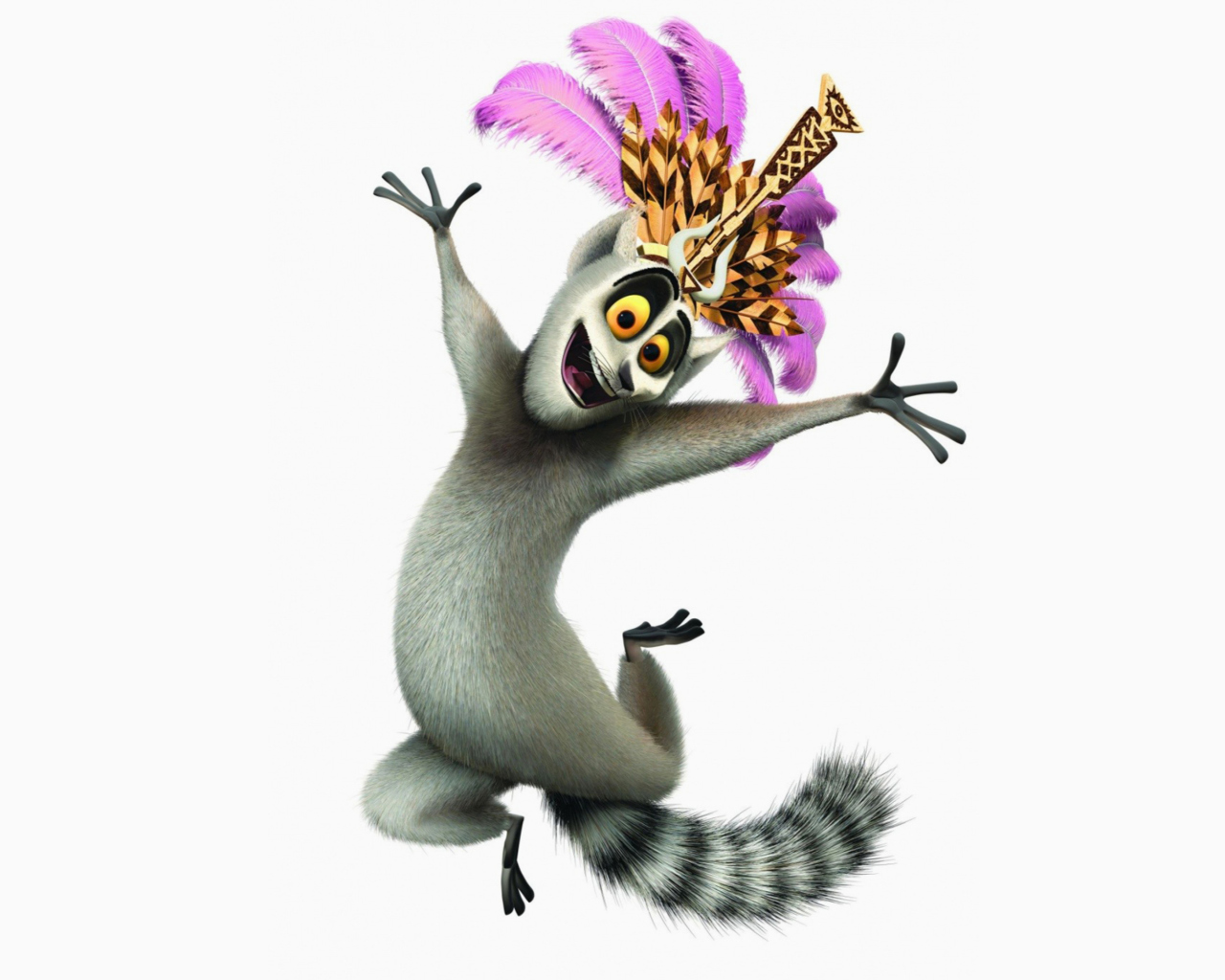 Screenshot №1 pro téma Lemur King From Madagascar 1280x1024