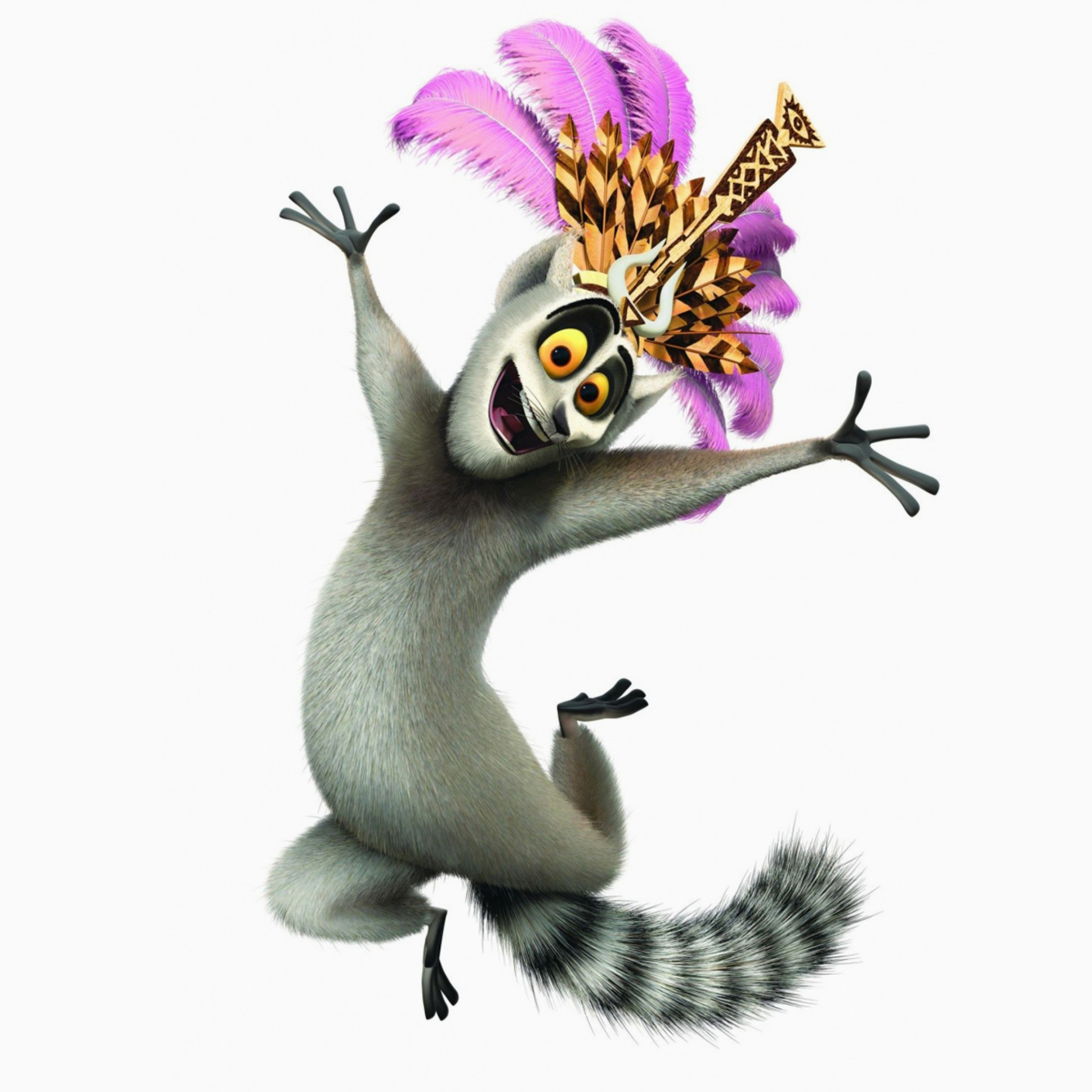 Screenshot №1 pro téma Lemur King From Madagascar 2048x2048