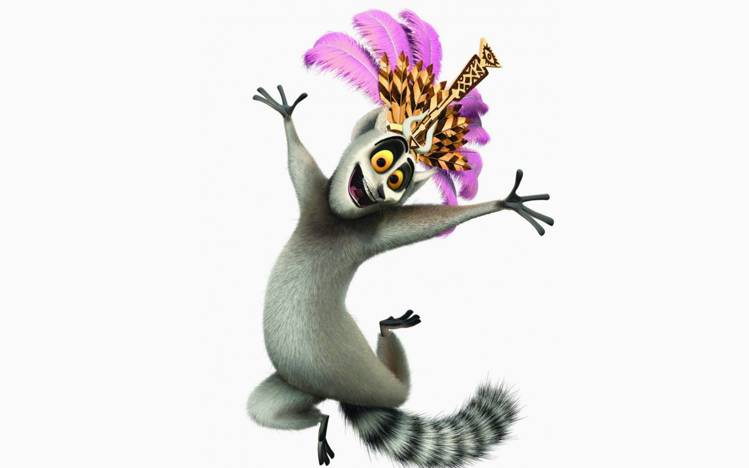 Lemur King From Madagascar wallpaper 2560x1600