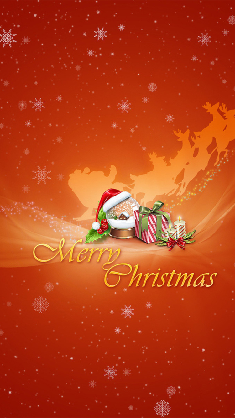 Das Merry Christmas Wallpaper 750x1334