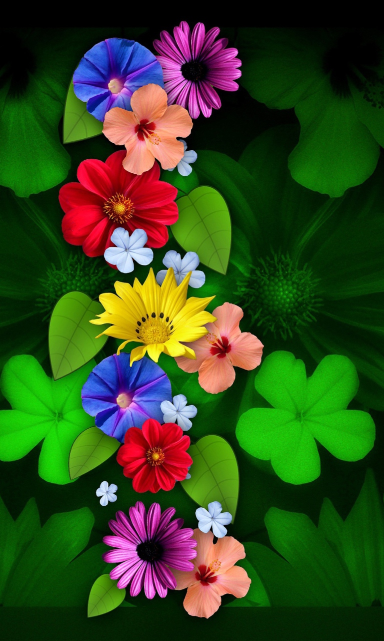 Обои Flowers 768x1280