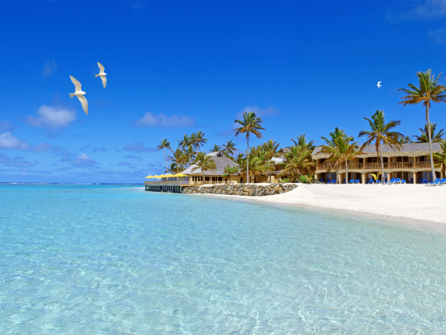 Bungalows At Beach screenshot #1 640x480