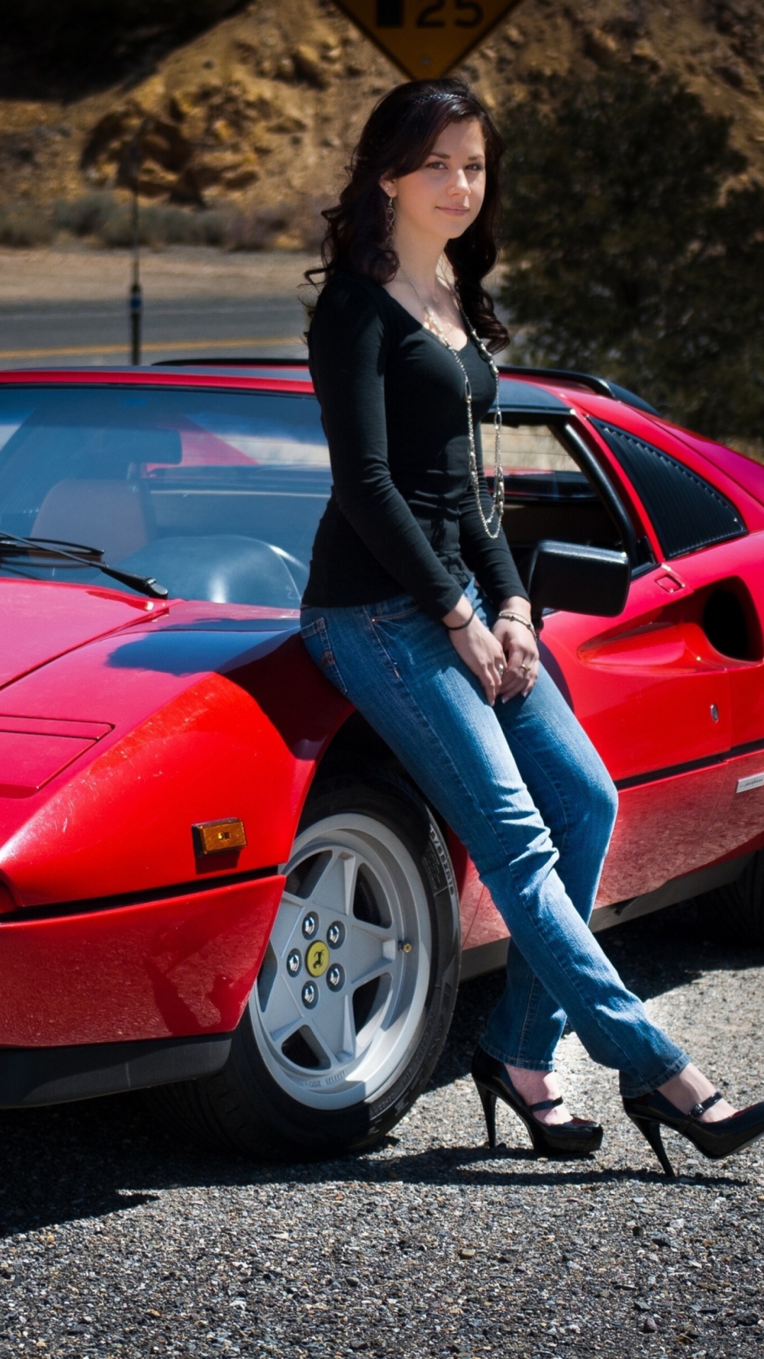 Обои Ferrari Girl 1080x1920