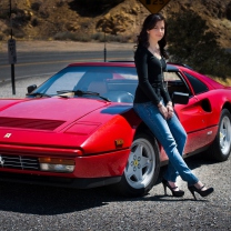 Fondo de pantalla Ferrari Girl 208x208
