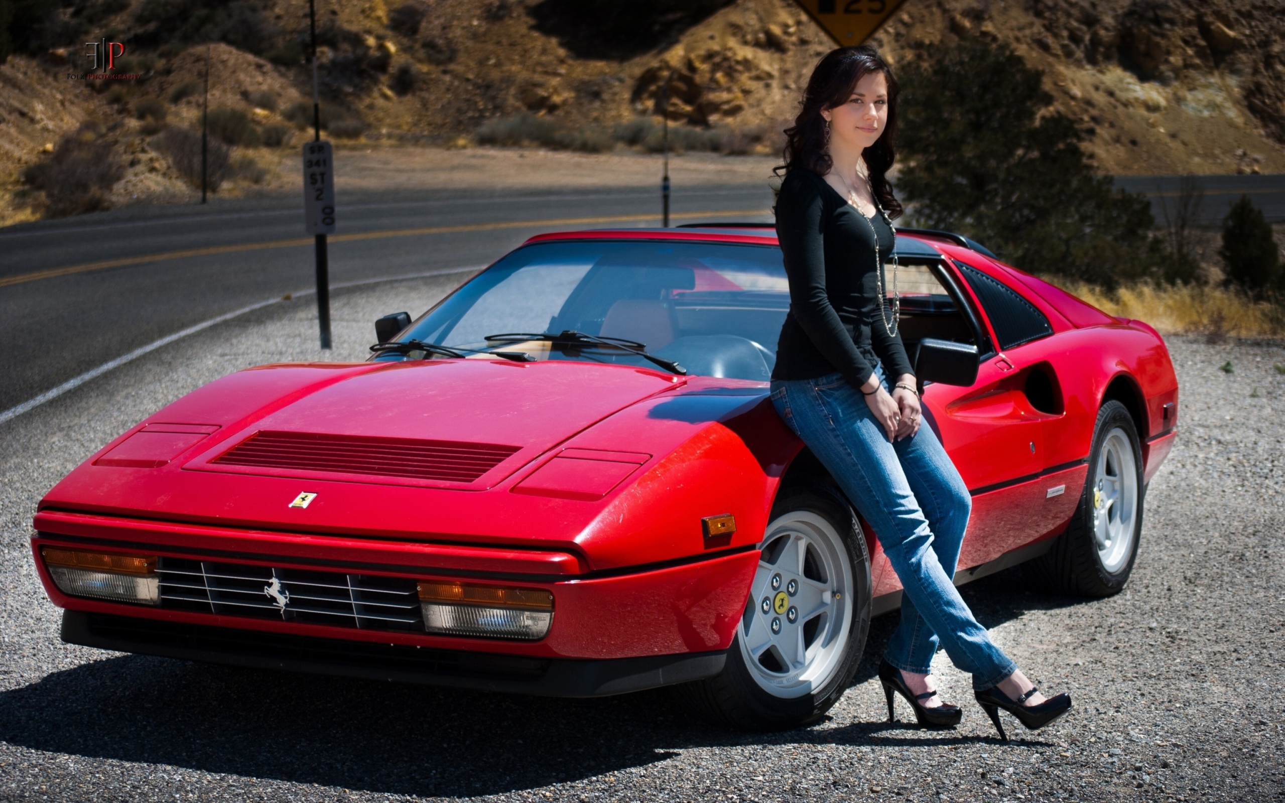 Ferrari Girl wallpaper 2560x1600