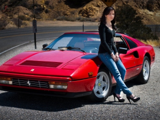 Das Ferrari Girl Wallpaper 320x240