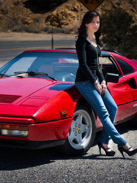 Обои Ferrari Girl 480x640