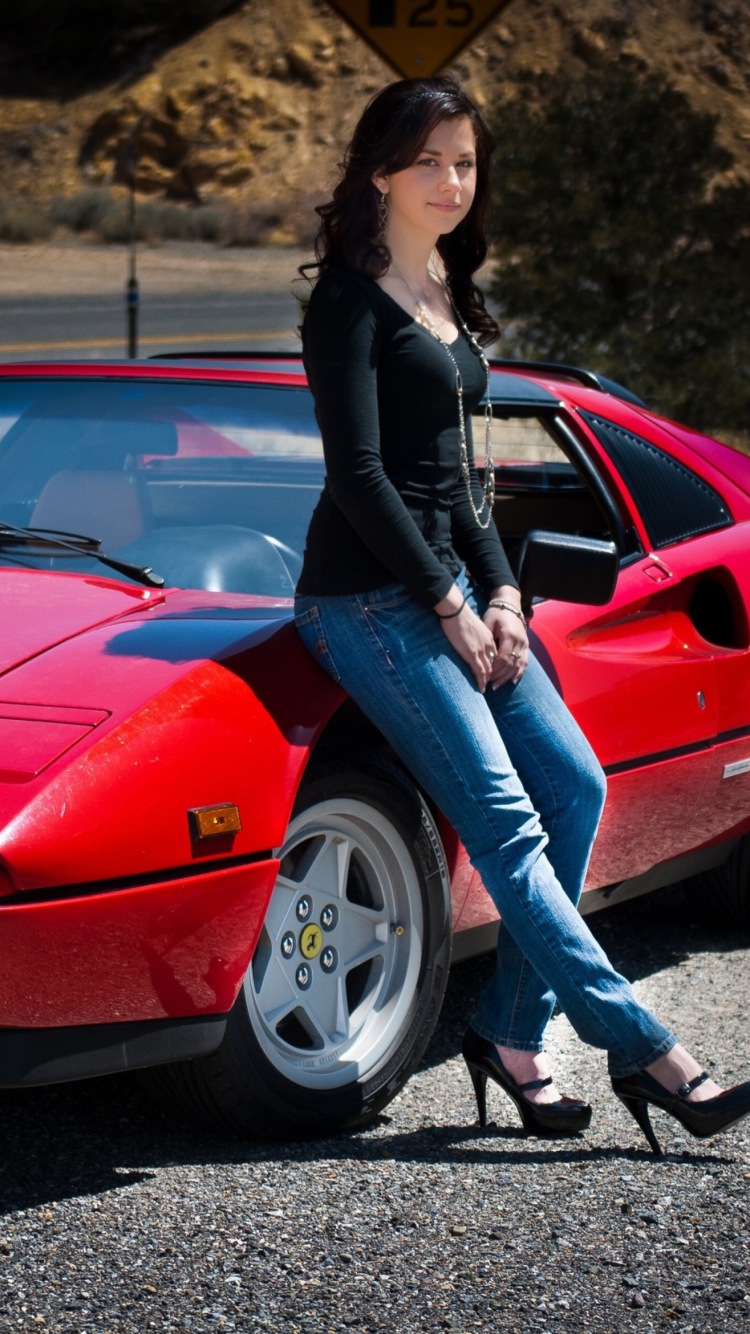 Sfondi Ferrari Girl 750x1334
