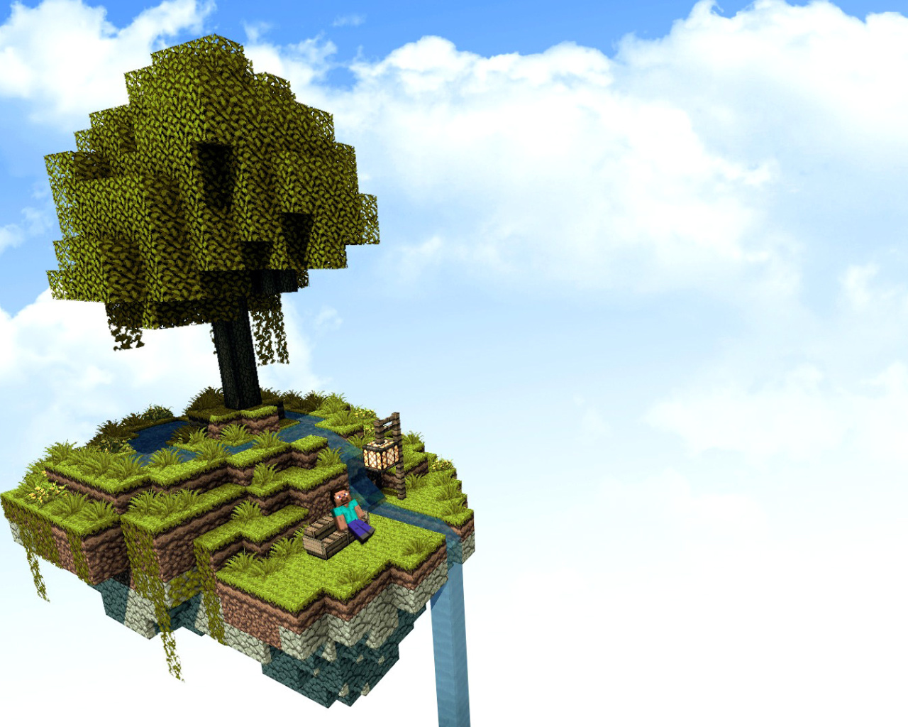 Sfondi Minecraft Island Texture 1280x1024