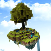 Fondo de pantalla Minecraft Island Texture 208x208
