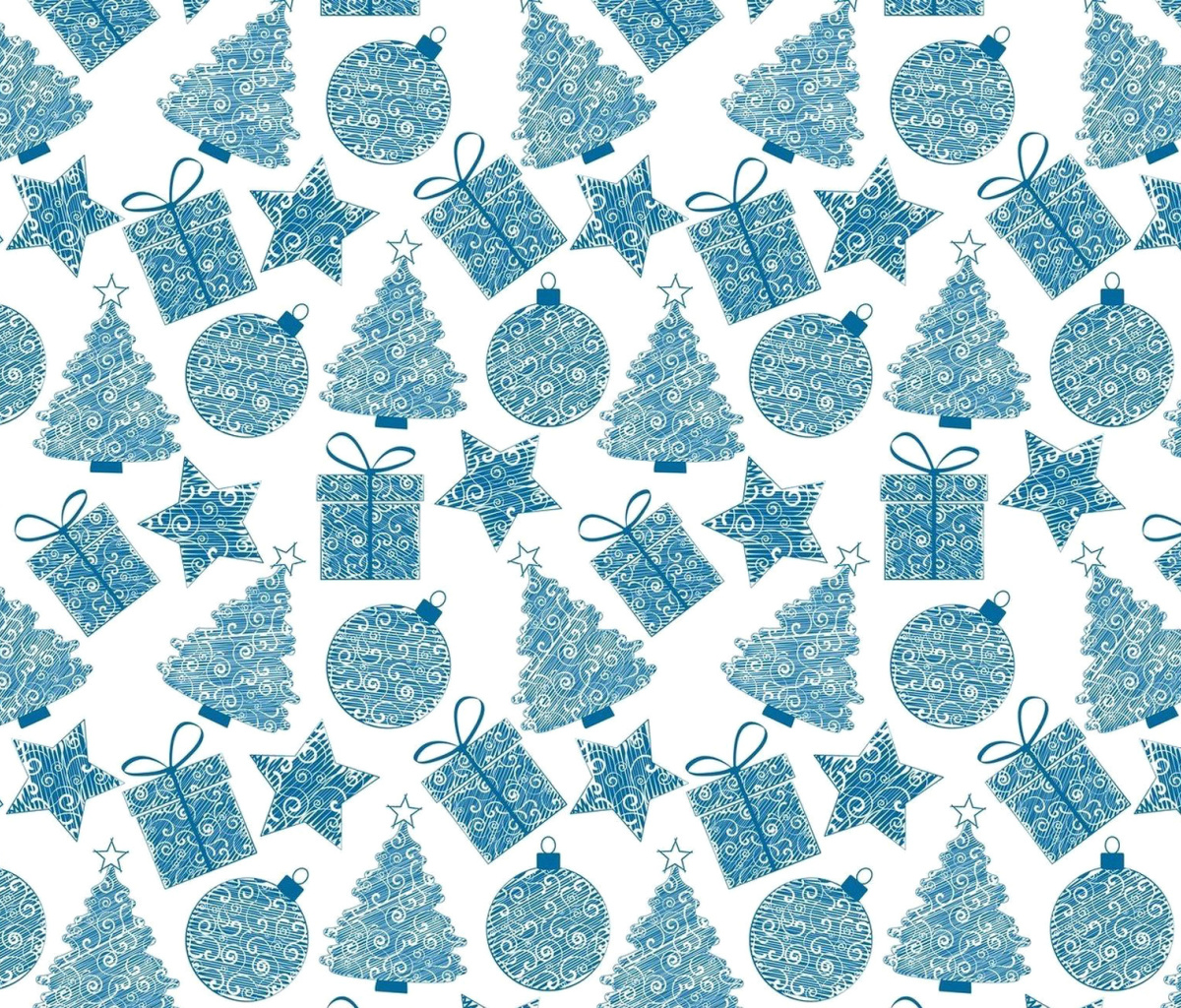 Das Christmas Blue Texture Wallpaper 1200x1024