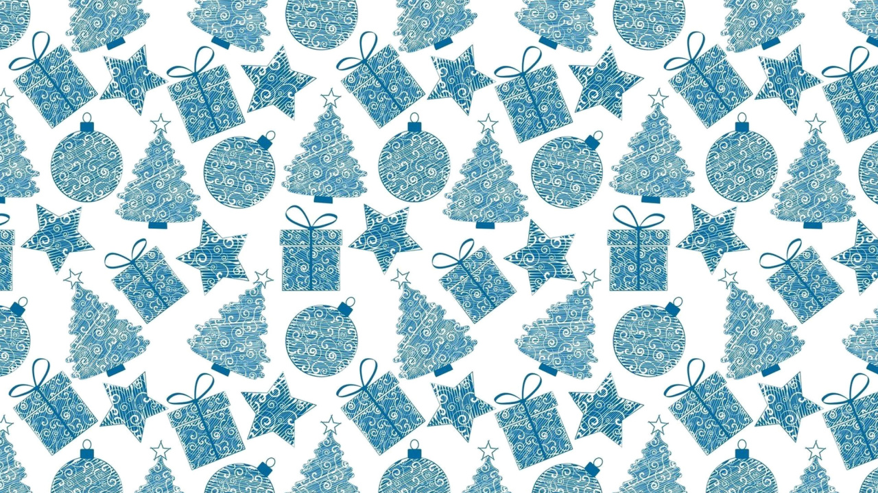 Обои Christmas Blue Texture 1280x720