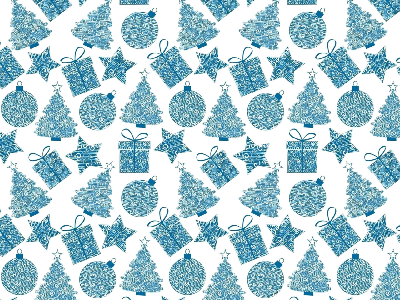 Das Christmas Blue Texture Wallpaper 1280x960